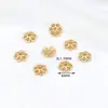 Base de Espaçador de Flor Colorfast Banhada a Ouro 14k Espaçador de Pétala Oca Contas de Flor Oca Tampa de Flor para Montagem de Pulseira DIY Acessórios de Joia C02