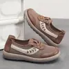 Sapatos de Tecido Velho de Pequim, Sapatos Casuais de Malha Respirável para Mães, Sapatos Confortáveis de Solado Macio para Mulheres de Meia-Idade e Idosas, Sapatos Versáteis Respiráveis de Verão