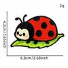 Patche Bordado de Inseto Desenho Animado Fofo Patche de Joaninha de Sete Pontos para Roupas Bolsas DIY Emblema Termocolante Emblema Bordado