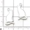 Pingentes Mistos de Liga Prata Brilhante Série Animal Gato DIY Pulseira Colar Acessórios de Joalheria
