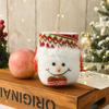 Navidad Creativa Bolsa de Manzana en Inglés Dibujos Animados Anciano Muñeco de Nieve Regalo para Niños Bolsa de Dulces Felpa Bolso de Mano Rojo