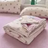 2026 Nuevo Estilo Hilo de Pompón Encaje Negro Pequeño Colcha de Verano, Colcha Refrescante de Verano, Colcha de Aire Acondicionado Juego de Cuatro Piezas