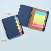 Cubierta Rígida Publicitaria Cuidadosamente Seleccionada Cuaderno de Espiral de Hojas Sueltas Notas Adhesivas con Impresión de Logo, Notas Adhesivas Reutilizables de Mascota Coloridas Personalización