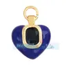 M18 L26 K07 Accesorios para joyería DIY colgante de cobre puro colgante pequeño luna triángulo corazón de melocotón redondo marca