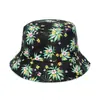 Sombrero de Pescador Moda Estilo Japonés Coreano Primavera Verano Sombrilla Sombrero para el Sol Patrón de Fruta Piña Acura Sombrero de Pescador Mujer