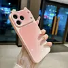 Adecuado para Apple 18 PRO MAX, con una linda funda para teléfono con orejas de gato y diseño degradado, iPhone 17 con una ventana de visualización grande y una funda protectora creativa para iPhone 16