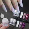 Manicure Nova Transfronteiriça Pó Moonlight Frasco Lótus Design de Pote à Prova de Vazamento Rosa Roxo Espelhado Aurora Pérola Pó Moonlight
