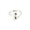 Anillo Minimalista de Gota de Agua y Bola Redonda con Cruz para Mujer, Anillo Abierto Versátil de Estilo Geométrico Minimalista, Anillo de Dedo Índice de Nicho de Moda