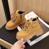 Novas Botas Martin da Moda Versáteis Estilo Britânico para Primavera e Outono para Meninos, Botas de Couro Retro Antiderrapantes com Solado Macio para Meninas