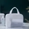 Bolsa de aseo impermeable de gran capacidad con clip de EVA y malla blanca multi-tamaño bolsa de almacenamiento bolsa de almacenamiento de viaje al por mayor