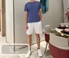Traje de hombre de verano con estampado completo de letras B, secado rápido, seda de hielo, refrescante, diseño de malla transpirable, cuello redondo, para el día a día al aire libre