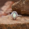 Anillo de Piedra Preciosa Ópalo Natural y Lapislázuli para Mujer Plata de Ley S925 Anillo Versátil con Forma de Huevo Venta al por Mayor desde Fábrica Origen