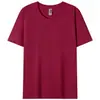Nueva Camiseta de Algodón Puro Pesado 220g de Moda para Hombres y Mujeres, Color Sólido Manga Corta Cuello Redondo de Algodón Peinado Camisa Cultural, Blanca y Engrosada