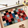 Alfombra Absorbente para Piso de Baño, Alfombra Antideslizante para Puerta de Baño Estilo Antiguo, Alfombra Doméstica Resistente a la Suciedad de Invierno, Alfombrilla para Pies de Ducha
