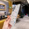 Producto popular de comercio exterior: funda de teléfono de corazón azul para Samsung 25ultra, funda fresca y transparente para S24+ cubierta protectora
