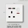 Fabricante Enchufe Personalizado Enchufe Británico de Una Abertura 13A Enchufe Multifunción de Cinco Orificios Panel de Enchufe USB Interruptor 25A40A