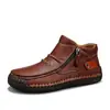 9930 Venta Caliente Transfronteriza de Amazon Zapatos de Hombre Talla Grande Calzado Casual de Cuero para Exteriores Botas Martin de Caña Media Botines de Suela Blanda Otoño e Invierno