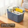 Cesta de Armazenamento Grande de Plástico Cesta para Brinquedos Lanches Mercearia Prateleira de Armazenamento para Garrafas de Condimentos de Vegetais de Cozinha Cesta de Acabamento para Mesa