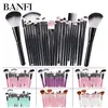 Bangfei 25 set de brochas de maquillaje brocha para sombra de ojos brocha para base brocha para corrector brocha para mascarilla pintura suelta herramientas de belleza