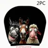 Funda de reposacabezas de coche de dibujos animados linda, funda de cojín de coche de animales, funda de almohada para cuello de coche suave