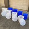 Cubo de plástico con tapa asa de hierro cubo de 50-160L cubo de grado alimenticio engrosado cubo para pepinillos fermentados cubo de basura para residuos de cocina