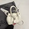 Bolso de Mano de Nicho de Gama Alta Estilo Coreano con Correa de Cuero, Bolso Cubo, Bolso para Mujer, Nuevo Bolso Versátil de Moda para Hombro y Cruzado