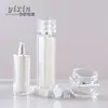 Botellas de Set de Cosméticos Acrílicas en Stock: Botella de Emulsión de Agua de 120 ml, Botella de Esencia de Loción de 30 ml, Botella Vacía de Crema de 30 g/50 g