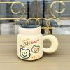 Taza de Cerámica de Dibujos Animados Espejo Cruzado Taza de Panda Linda Taza de Agua para el Hogar y la Oficina Caja de Regalo Alto Valor de Color Regalo de Acompañamiento
