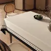 Mantel estilo wabi-sabi, impermeable, a prueba de aceite, lavable, resistente al calor, mantel estilo japonés, lujo ligero, sensación de alta gama, paño protector para mesa de centro de sala de estar