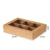 Pastel Lunar Tradicional Chino Caja de Empaque Caja de Regalo Rojo Nueve Cuadrados Yema de Huevo Crujiente Papel Kraft Cuatro-Seis Cuadrados Transparente