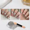 Pó Mágico Espelhado para Nail Art Pó Dourado Titânio de Alto Brilho Ondulação Dourada Luxuosa Pó Espelhado Ultra Brilhante Caixa de Acessórios para Nail Art Conjunto Embalado