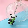 Nuevo Llavero de Panda de Dibujos Animados de Goma Suave Lindo Colgante de Muñeca Linda Regalo para Estudiante Venta al por Mayor Decoración de Coche