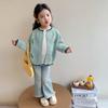 Cardigan de Tricô de Primavera para Meninas Tongsen Tongma 2026 Novo Suéter com Gola Redonda Floral Infantil Casaco Suéter para Bebê