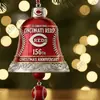 Decoração de Sino de Natal Popular de Equipe de Novo Produto Transfronteiriço Decoração Plana de Acrílico Pingente de Árvore de Natal Pingente de Carro