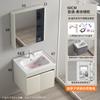 Lavabo de baño de acero inoxidable blanco leche con panal de abeja, lavabo integrado de cerámica, mueble de baño