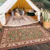 Alfombra para Sala de Estar de Imitación Cachemir Persa para Exteriores e Interiores, Resistente a Manchas, Alfombra Refrigerante de Cobertura Total para Sala de Estar del Hogar