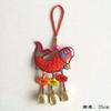 Estilo Étnico Festival del Bote del Dragón Pez Tigre Bordado Pececito Campana de Viento Flor de Peonía Pavo Real Campana de Viento para el Hogar Colgante de Joyería Artesanías