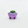 Llavero Colgante de Fruta de Dibujos Animados Lindo que Brilla en la Oscuridad, Adorno Pequeño Giratorio de Escritorio, Pegamento de Crema de Resina para Manualidades DIY