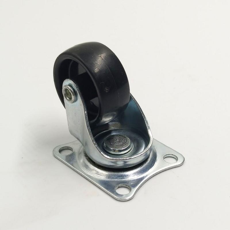 1寸黑PP平底万向04