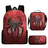 Transfronteiriço Novo Produto Homem-Aranha Spider Man Estudante Mochila Escolar Bolsa de Ombro Estojo de Lápis Conjunto de Três Peças Atacado Entrega Rápida