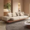 Sofá de madeira maciça estilo japonês com estética de madeira natural, design Wabi-Sabi, luxo leve, adequado para hotéis boutique, vilas e espaços de design; um sofá seccional minimalista