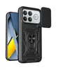 Adequado para Capa de Celular com Janela Deslizante Xiaomi Redmi K100Promax, Capa Protetora Anti-Queda com Suporte Redmi K90 K80