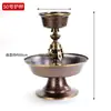 Copa de Vino Dorada de Cobre Hecha a Mano Nepalí, Nuevo Diseño Engrosado con Ocho Patrones Auspiciosos, Adorno para Decoración del Hogar