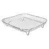 Accesorios para Freidora de Aire 304 Estante Rectangular de Tres Niveles para Papas Fritas, Rejilla para Asar, Rejilla para Cocinar al Vapor, Rejilla para Barbacoa de Acero Inoxidable, Utensilios de Cocina