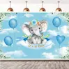 Comercio exterior Amazon elefante azul tela de fondo para fotografía decoración de diseño de fiesta de cumpleaños pancarta