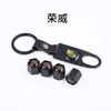 Venta directa de fábrica tapa de neumático para coche, motocicleta, coche eléctrico, tapa de válvula modificada con llavero de hebilla de cuero estándar, llave inglesa