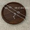 Collar de Plata de Ley S925 Nariz de Cerdo Ounihan para Niñas, Estilo Coreano, Simple y Versátil, Cadena para Clavícula Fresca y Minimalista Estilo Ins