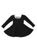 Vestido Fresco de Cuadrado Plisado para Niñas 2026 Otoño Nuevo Estilo Coreano Vestido de Punto Liso tipo Princesa para Bebés