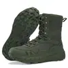 Botas tácticas, botas de combate marrones para exteriores, botas de entrenamiento militar, botas tácticas negras para hombre, botas del desierto, botas de cuero, botas de senderismo con suela de goma