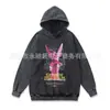 Sudadera con capucha estilo americano vintage estampada distintiva para calle, para hombre y mujer, nueva para primavera y otoño, diseño lavado y desgastado, suéter